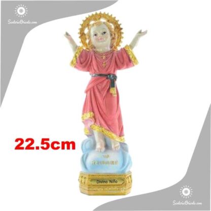 imagen de resina del divino niño de 22,5cm de alto