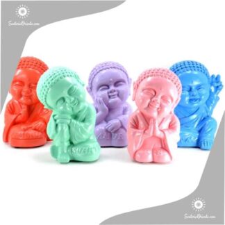 Buda bebe en yeso 21 cm en varios colores