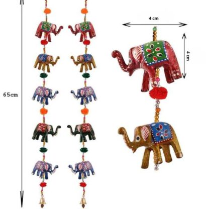 Tiras de 5 elefantes decorativas en resina poliester medidas